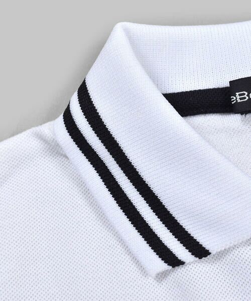 BeBe / べべ ポロシャツ | クール ＋ ライン 襟 カノコ ポロシャツ (80~140cm) | 詳細2