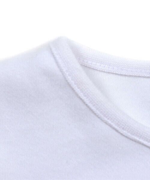 BeBe / べべ Tシャツ | フラワー プリント リボン 切り替え ドッキング Tシャツ (90~150cm) | 詳細7