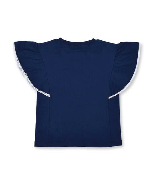 BeBe / べべ Tシャツ | コットン USA フリル 袖 ロゴ プリント Tシャツ (90~150cm) | 詳細2