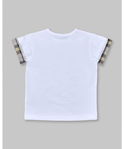 BeBe / べべ Tシャツ | 【 お揃い 】 リネン 混 チェック ポケット Tシャツ (80~140cm) | 詳細2