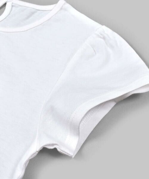 BeBe / べべ Tシャツ | コットン 水彩 花 ロゴ 裾フリル Tシャツ (90~150cm) | 詳細4