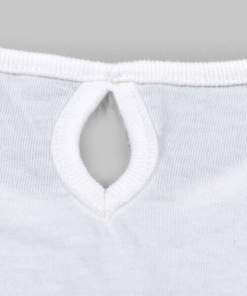 BeBe / べべ Tシャツ | コットン 水彩 花 ロゴ 裾フリル Tシャツ (90~150cm) | 詳細9