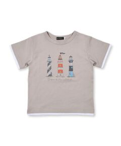 灯台 手描きタッチ プリント Tシャツ (90~140cm)