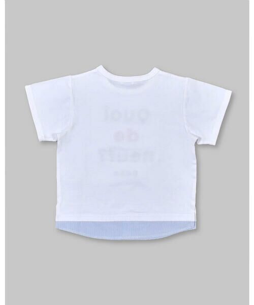 BeBe / べべ Tシャツ | チェーンステッチ レイヤード風 Tシャツ (90~150cm) | 詳細2