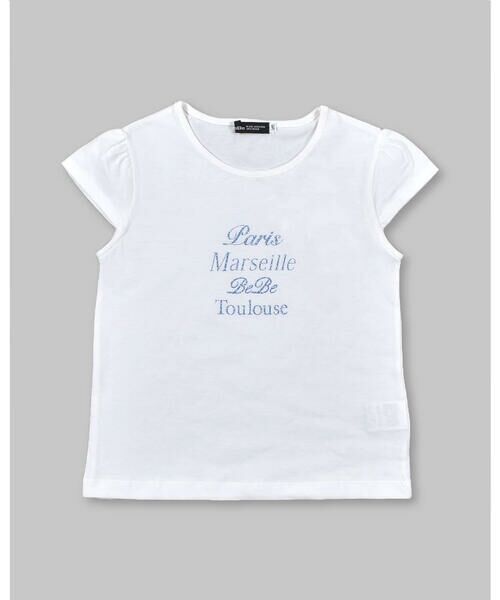 BeBe / べべ Tシャツ | コットン グリッター ロゴ プリント Tシャツ（90〜150cm） | 詳細1
