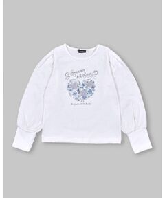 フラワー 花 ハート プリント Tシャツ (90~150cm)