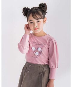 フラワー 花 ハート プリント Tシャツ (90~150cm)