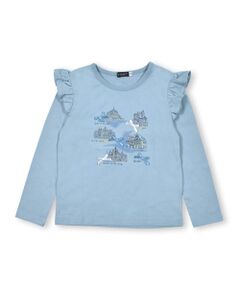 旅の風景 プリント フリル リボン Tシャツ (90~150cm)