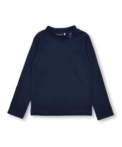 ハリヌキ テレコ プチ ネック Tシャツ (90~150cm)