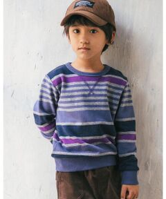 BeBe / べべ トップス | ウラゲ マルチ ボーダー トレーナー  (90~150cm)