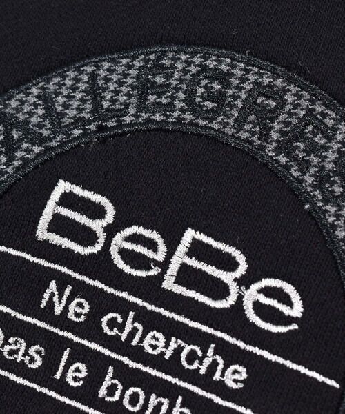 BeBe / べべ トップス | ウラゲ ロゴ 千鳥柄 パッチ 刺繍 トレーナー  (90~150cm) | 詳細7