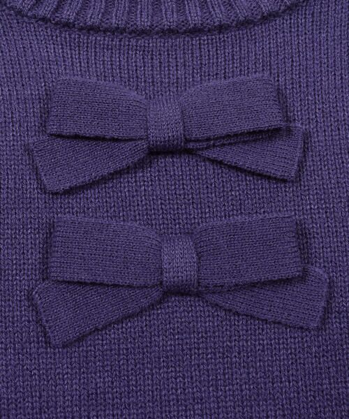 BeBe / べべ ニット・セーター | リボン 付き ケーブル 編み ニット (100~150cm) | 詳細15