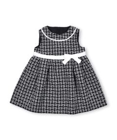BeBe / べべ その他トップス | 【 お揃い 】 ツイード チェック リボン 付き ワンピース ベビー  (80~90cm)