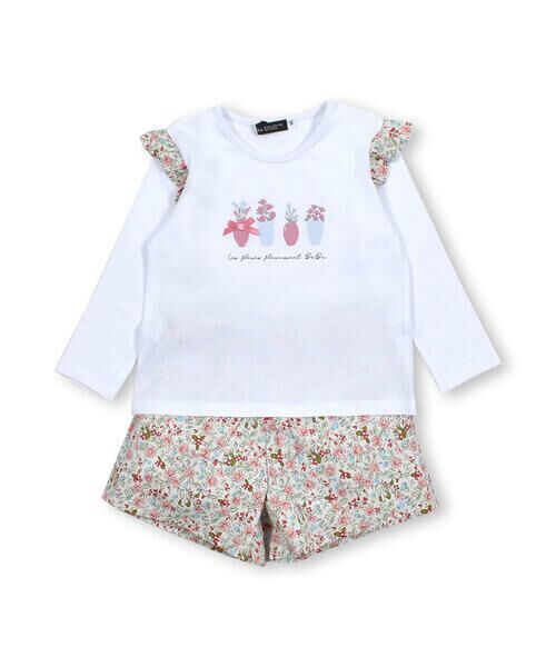 GIRL 花柄 Tシャツ パンツ 2点セット ベビー (80~90cm)