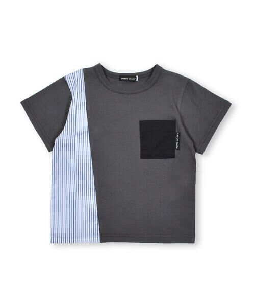 BeBe / べべ Tシャツ | 胸ポケット付きストライプドッキングTシャツ(80~150cm) | 詳細4