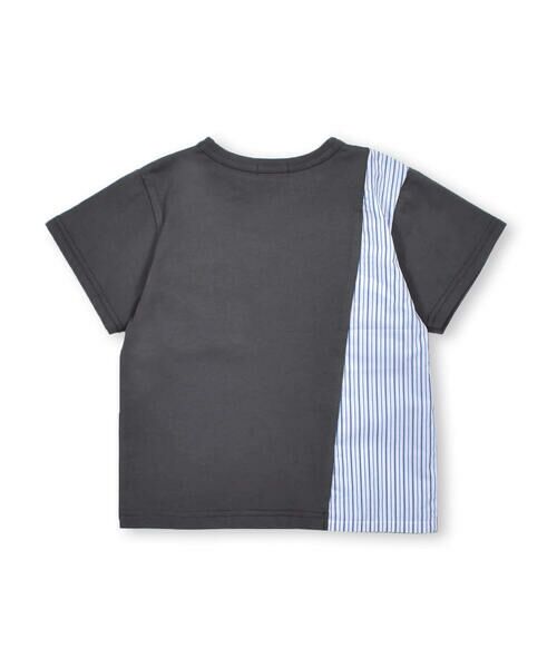 BeBe / べべ Tシャツ | 胸ポケット付きストライプドッキングTシャツ(80~150cm) | 詳細5