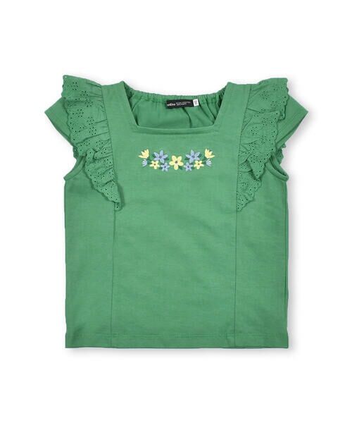 BeBe / べべ Tシャツ | レースフリルお花刺繍Tシャツ(90~140cm) | 詳細15