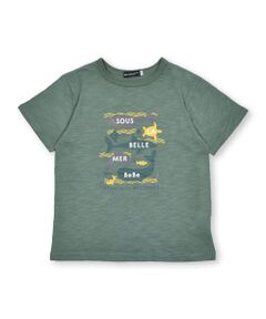 【蓄光プリント】スラブ天竺海の生き物プリントTシャツ(80~150cm)