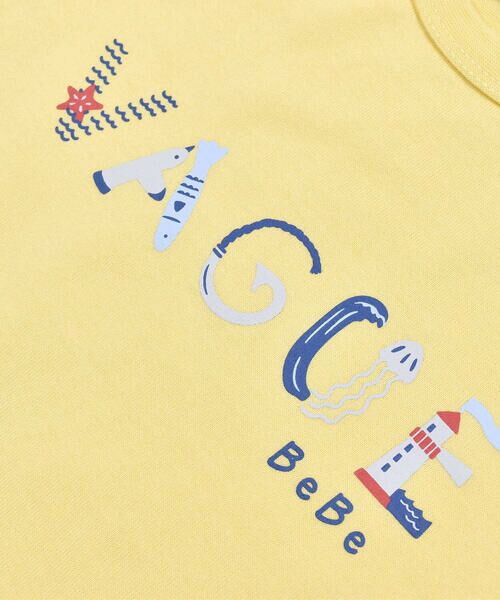 BeBe / べべ セットアップ | ビーチロゴプリントTシャツ+パンツ2点セットベビー(80~90cm) | 詳細4