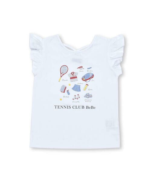 BeBe / べべ Tシャツ | テニスプリントバッククロスTシャツ(90~150cm) | 詳細1