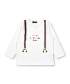 BeBe / べべ その他トップス | サスペンダープリントTシャツベビー(80~90cm)