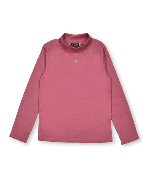 BeBe / べべ Tシャツ | テレコプチハイネックTシャツ(90〜150cm)（ピンク）