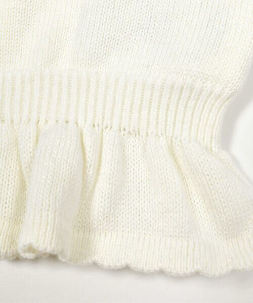BeBe / べべ ニット・セーター | 花刺しゅう裾フリルセーター(100~150cm) | 詳細7
