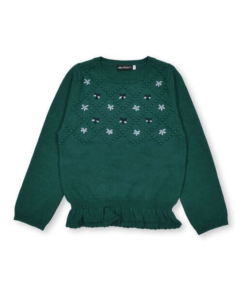 BeBe / べべ ニット・セーター | 花刺しゅう裾フリルセーター(100~150cm) | 詳細12