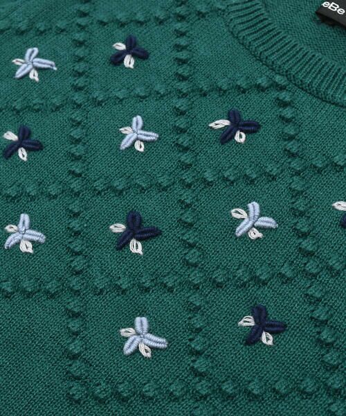 BeBe / べべ ニット・セーター | 花刺しゅう裾フリルセーター(100~150cm) | 詳細15