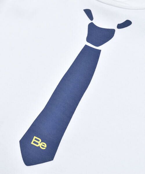 BeBe / べべ セットアップ | ネクタイプリントTシャツ+ボーダーパンツセット(80~90cm) | 詳細4
