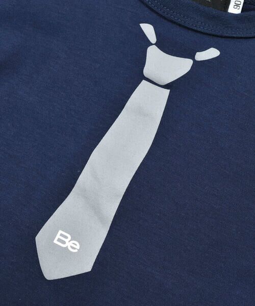 BeBe / べべ セットアップ | ネクタイプリントTシャツ+ボーダーパンツセット(80~90cm) | 詳細14