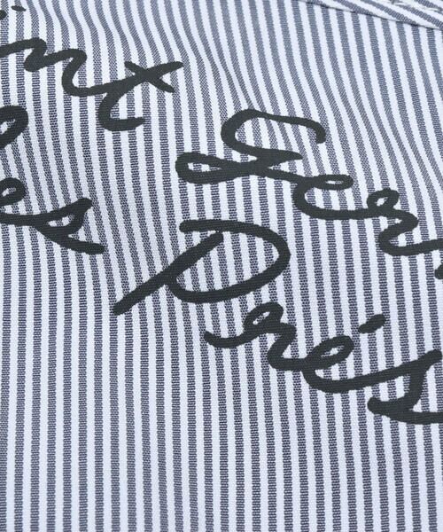 BeBe / べべ シャツ・ブラウス | ストライプロゴプリントクレリックシャツ(100~150cm) | 詳細9