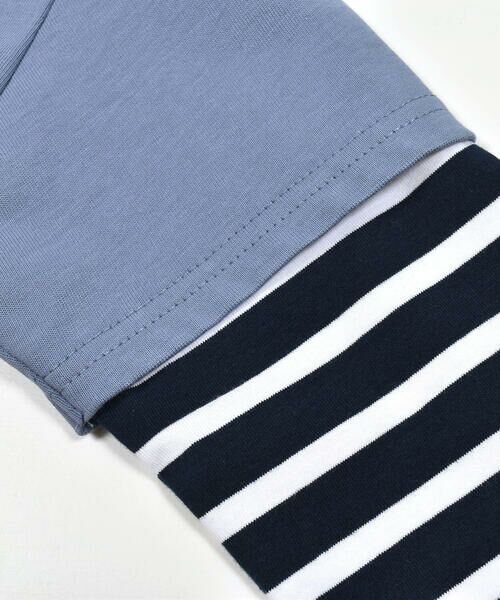 BeBe / べべ Tシャツ | レイヤード風袖ボーダーTシャツ(90~150cm) | 詳細16