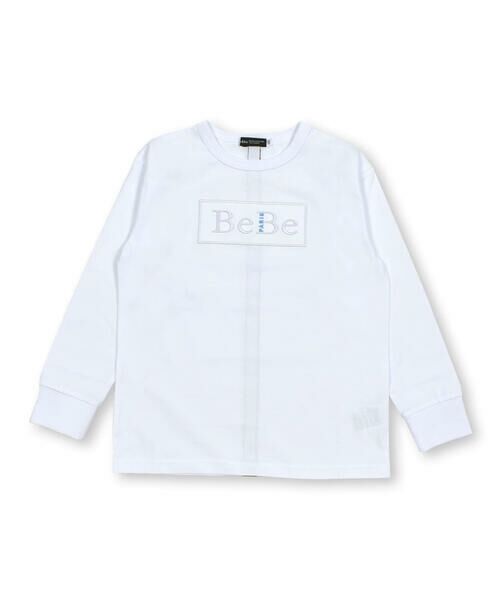 BeBe / べべ Tシャツ | ハイゲージ天竺立体刺しゅうロゴTシャツ(90~150cm) | 詳細4