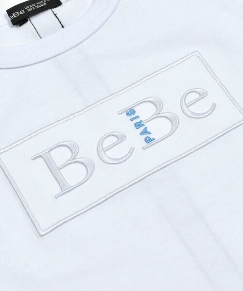 BeBe / べべ Tシャツ | ハイゲージ天竺立体刺しゅうロゴTシャツ(90~150cm) | 詳細7