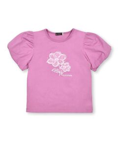 バルーン袖オーガンジーフラワーTシャツ(90~150cm)