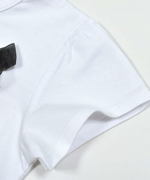 BeBe / べべ Tシャツ | オーガンジーリボンモノトーンTシャツ(90~150cm) | 詳細6