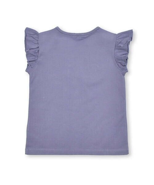 BeBe / べべ Tシャツ | オーロラスパンコールロゴフリル袖Tシャツ(100~150cm) | 詳細12
