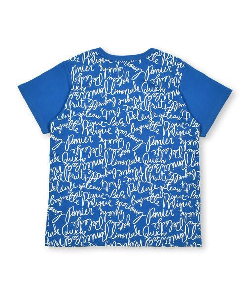BeBe / べべ Tシャツ | 【お揃い】手書き風ロゴ総柄切り替えポンチTシャツ(80~150cm) | 詳細13