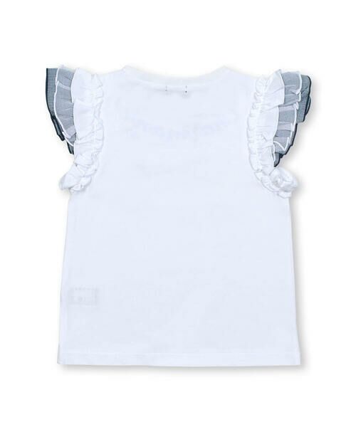 BeBe / べべ Tシャツ | チュールレイヤード袖フリル天竺Tシャツ(90~150cm) | 詳細7