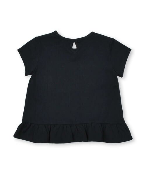 BeBe / べべ Tシャツ | 裾フリル天竺フラワーロゴTシャツ(100~150cm) | 詳細2