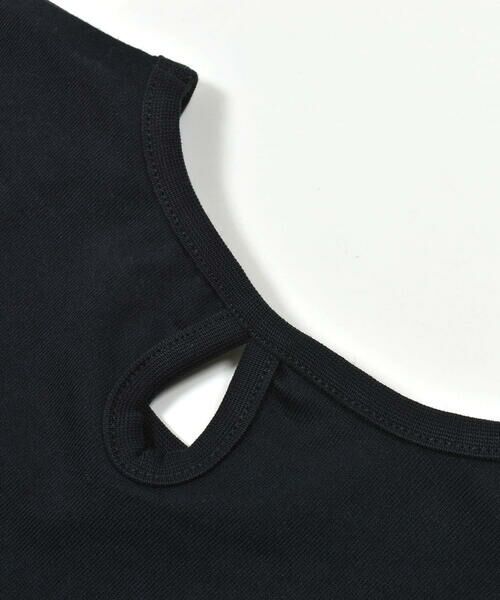 BeBe / べべ Tシャツ | 裾フリル天竺フラワーロゴTシャツ(100~150cm) | 詳細9