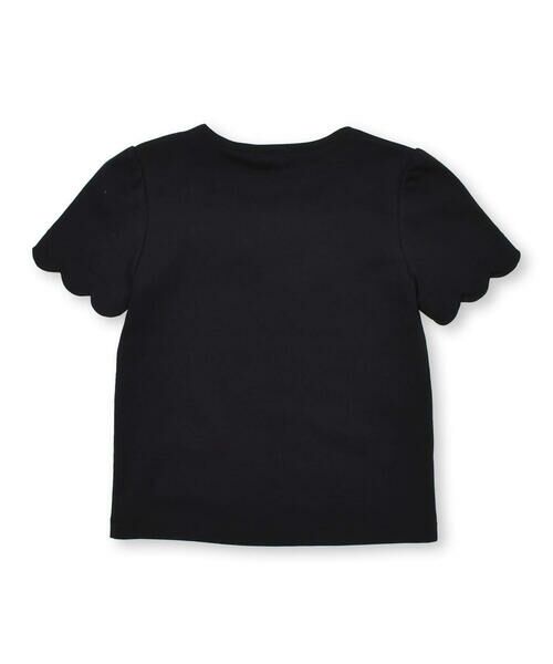 BeBe / べべ Tシャツ | スカラップ袖ロゴリボンスムースTシャツ(90~160cm) | 詳細4