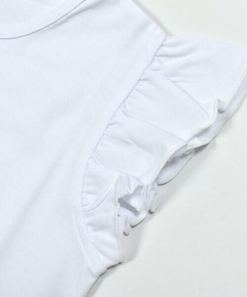 BeBe / べべ Tシャツ | シルバースパンコールロゴフリル袖Tシャツ(100~160cm) | 詳細7