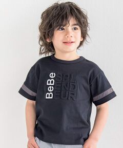 エンボス加工ロゴ天竺BIG半袖Tシャツ(90~160cm)