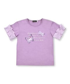 水彩風ちょうちょプリント半袖Tシャツ(90~150cm)