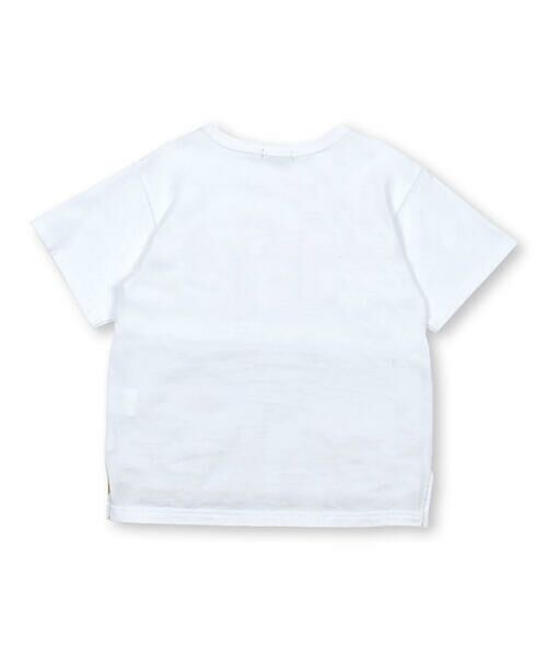 BeBe / べべ Tシャツ | タフタ切り替え発砲プリントマーブルロゴ半袖Tシャツ(90~150cm) | 詳細2
