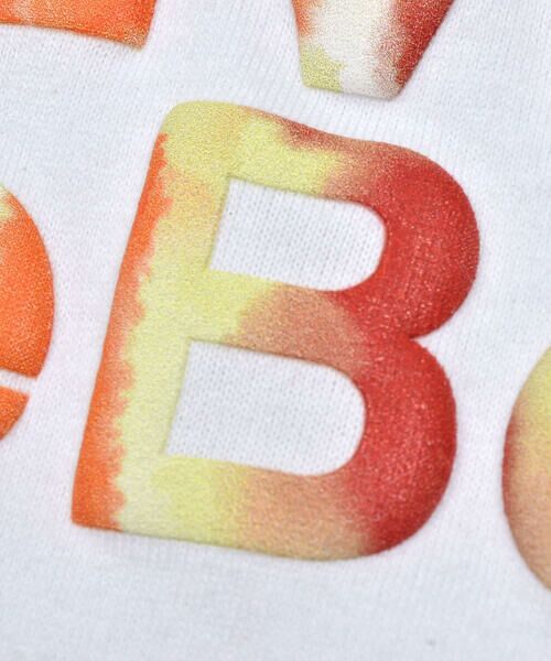 BeBe / べべ Tシャツ | タフタ切り替え発砲プリントマーブルロゴ半袖Tシャツ(90~150cm) | 詳細5