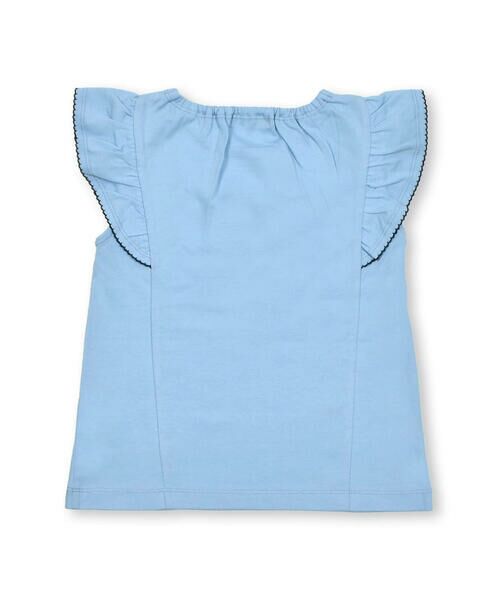 BeBe / べべ Tシャツ | シフォンフラワーモチーフ肩フリルTシャツ(90~150cm) | 詳細6