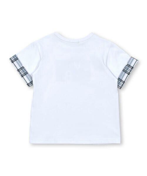 BeBe / べべ Tシャツ | 【お揃い】グラフィックロゴプリント袖切り替え半袖Tシャツ(90~150cm) | 詳細7